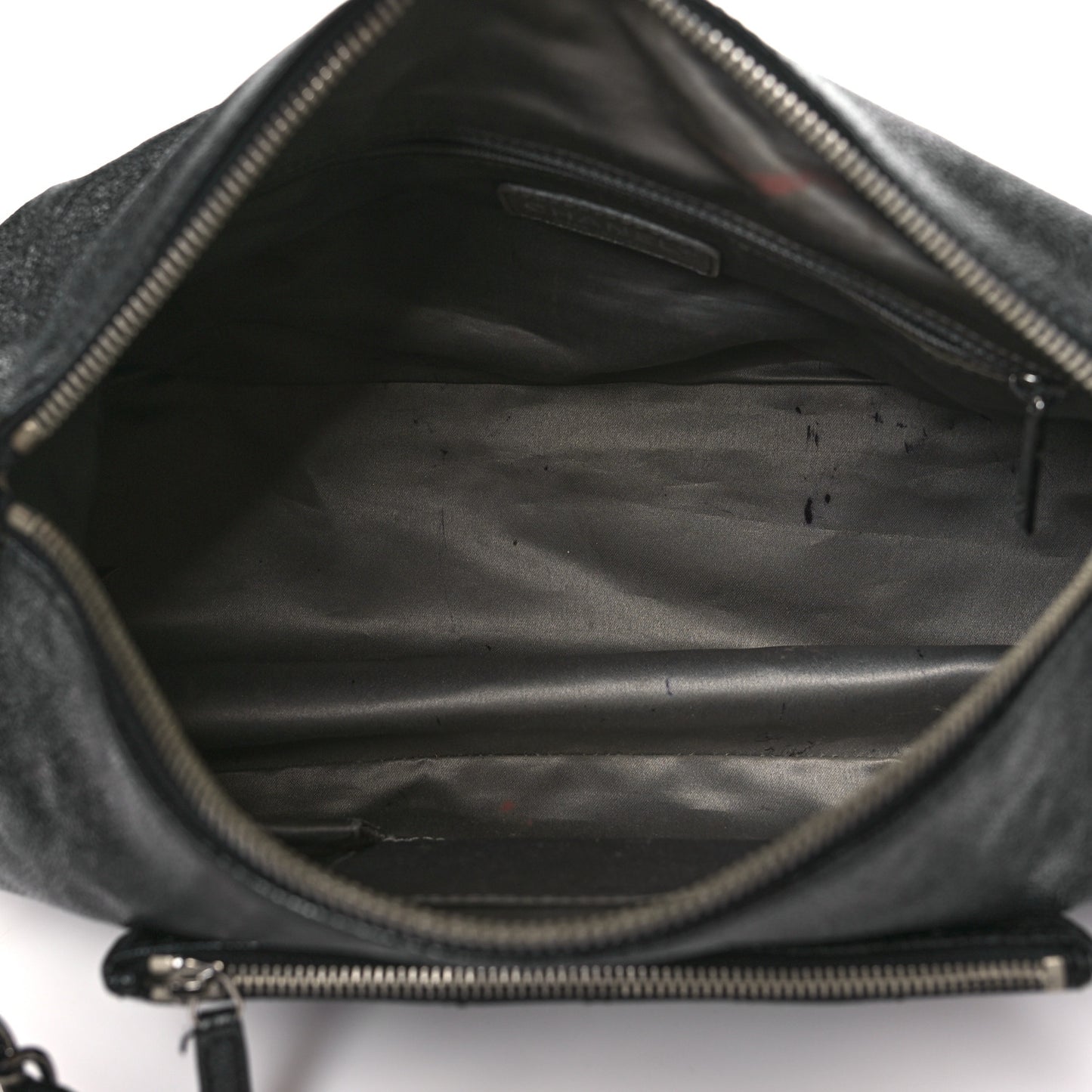 Glazed Caviar Pocket In The City Shoulder Bag Black