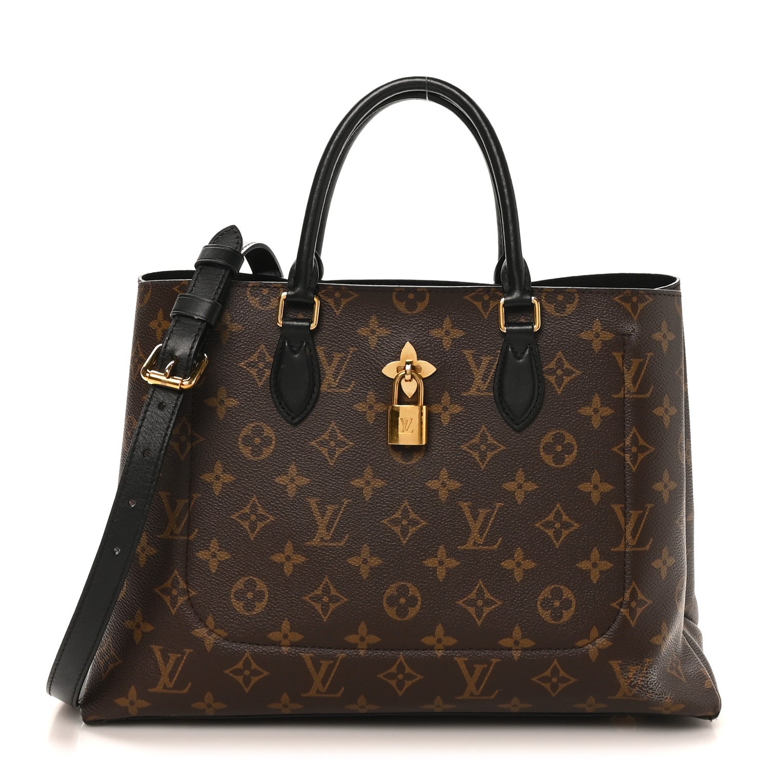 Louis Vuitton Monogram Flower Tote Black 1 of 10