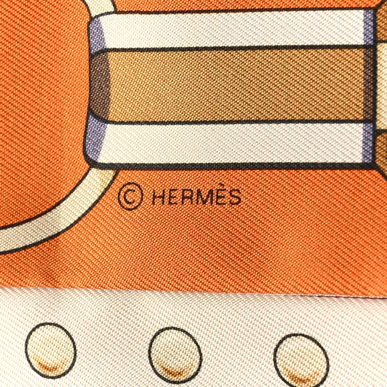 Hermes Silk Grand Tralala Twilly Creme Roux Corail 4 of 4