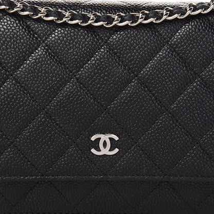 Chanel Caviar Quilted Wallet On Chain WOC Black 11 of 12