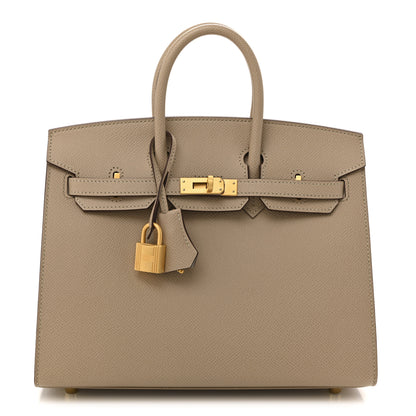 Hermes Epsom Horseshoe Birkin Sellier 25 Trench Bleu Pale 1 of 13