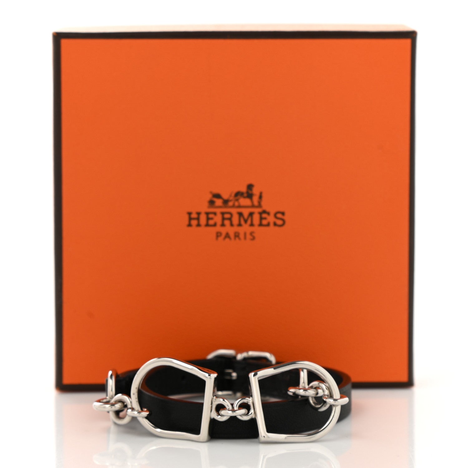 Hermes Swift Etrier Double Tour Bracelet T1 Black 5 of 5