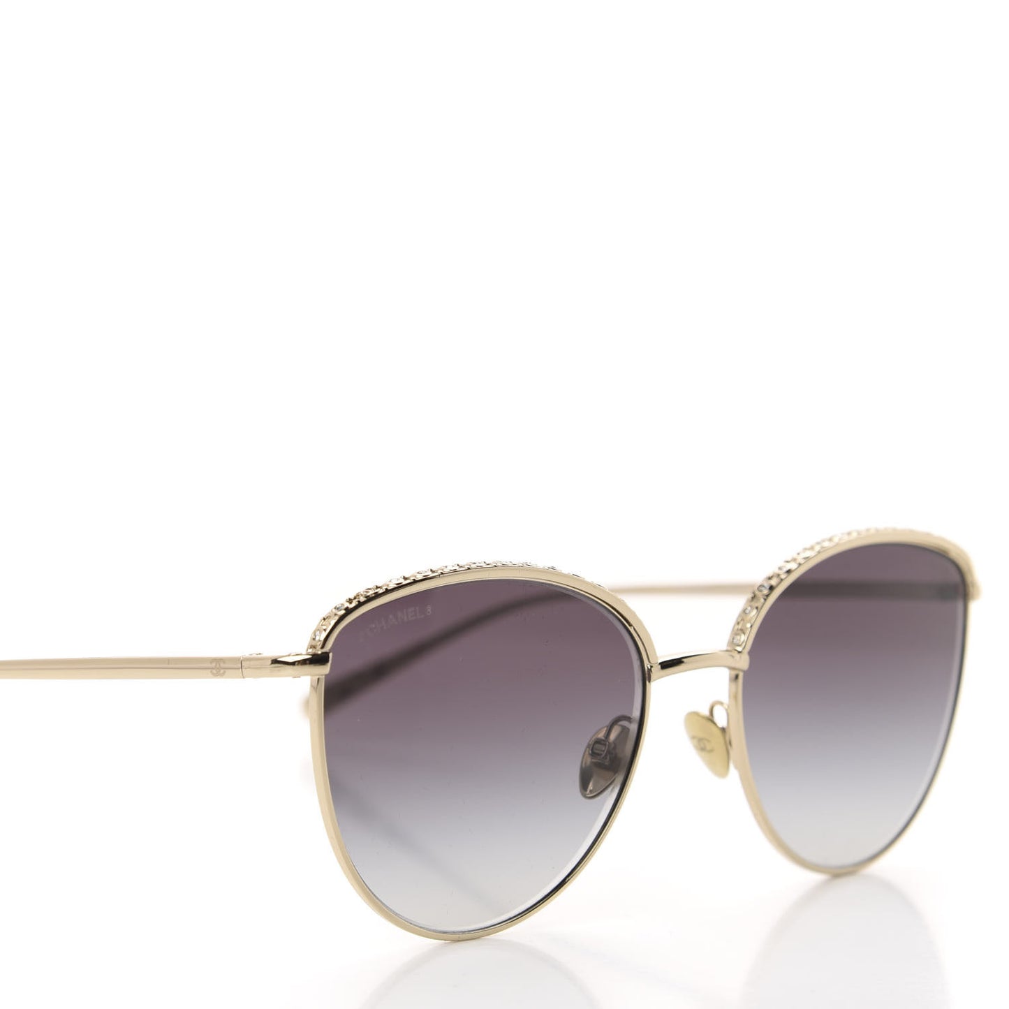 Metal Crystal Sunglasses 4258-B Gold