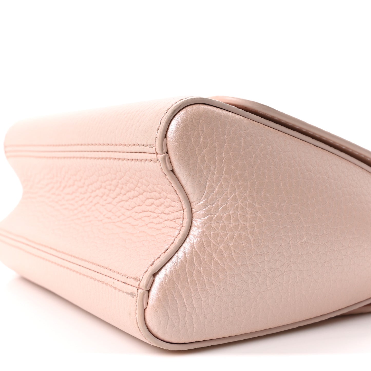 Iridescent Grained Calfskin Summer Splash Twist PM Pink