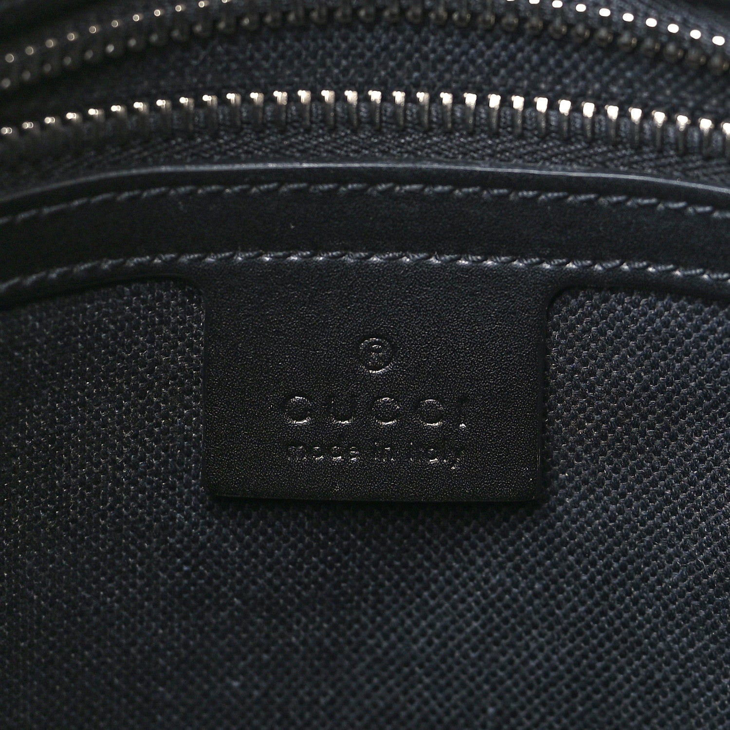 Gucci GG Supreme Monogram Appia Calfskin Web Flat Messenger Bag Black Grey 6 of 9