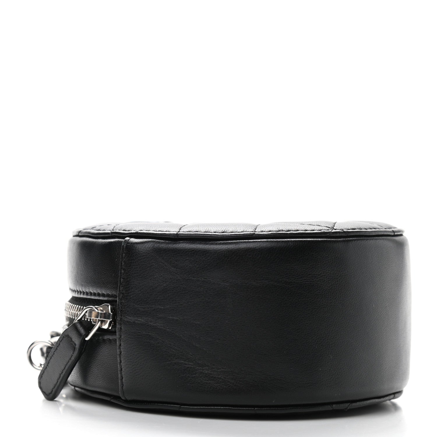 Chanel Lambskin Quilted Round Clutch With Chain Black 4 of 10