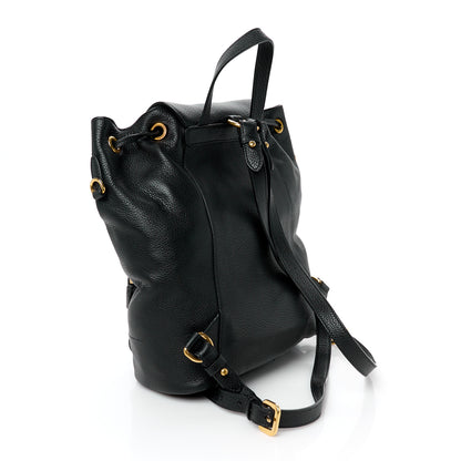 Prada Vitello Daino Backpack Black 3 of 10