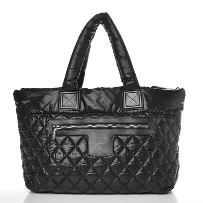 Chanel Nylon Quilted Large Coco Cocoon Tote Black 1 of 7