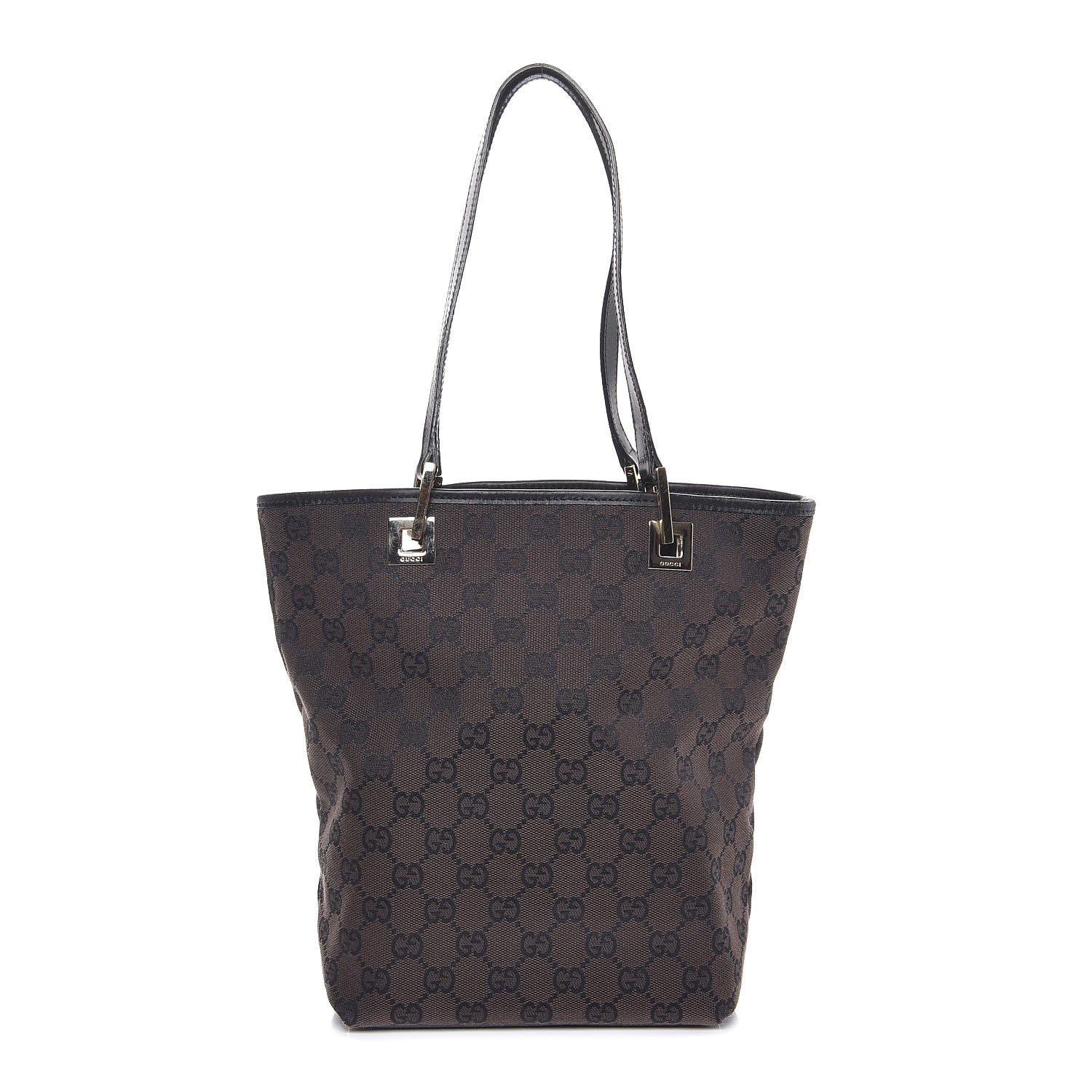 Gucci Monogram Small Bucket Tote Dark Brown 1 of 7