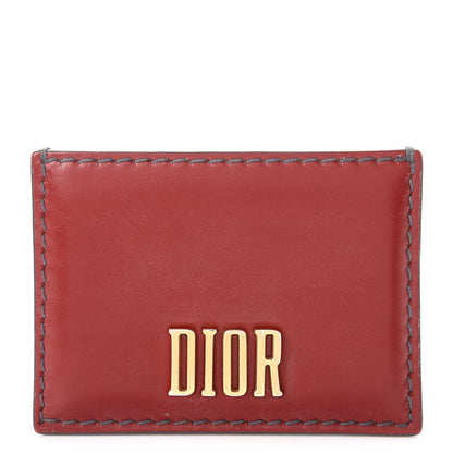 Christian Dior Calfskin D-Fence Card Holder Red 1 of 8