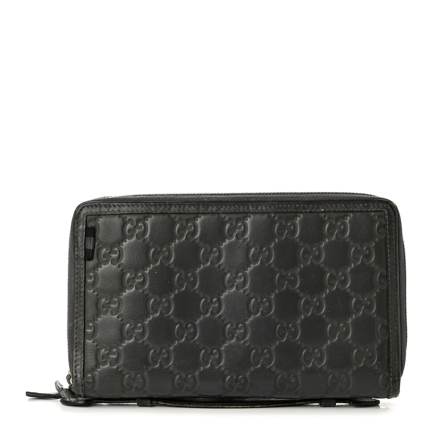 Guccissima Signature Travel Document Case Grey