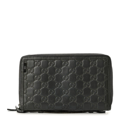 Gucci Guccissima Signature Travel Document Case Grey 1 of 10