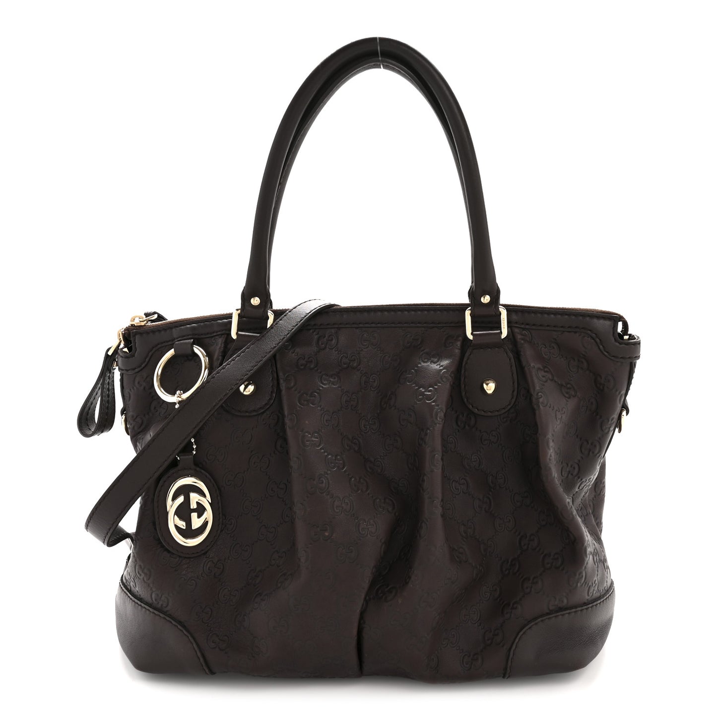 Guccissima Large Sukey Top Handle Bag Chocolate