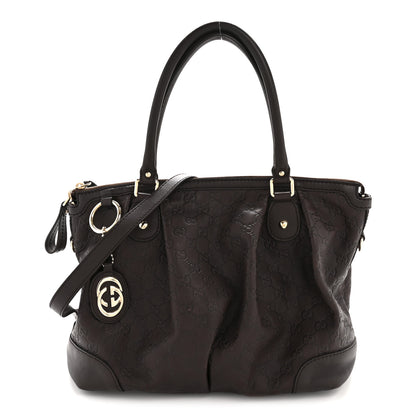 Gucci Guccissima Large Sukey Top Handle Bag Chocolate 1 of 13