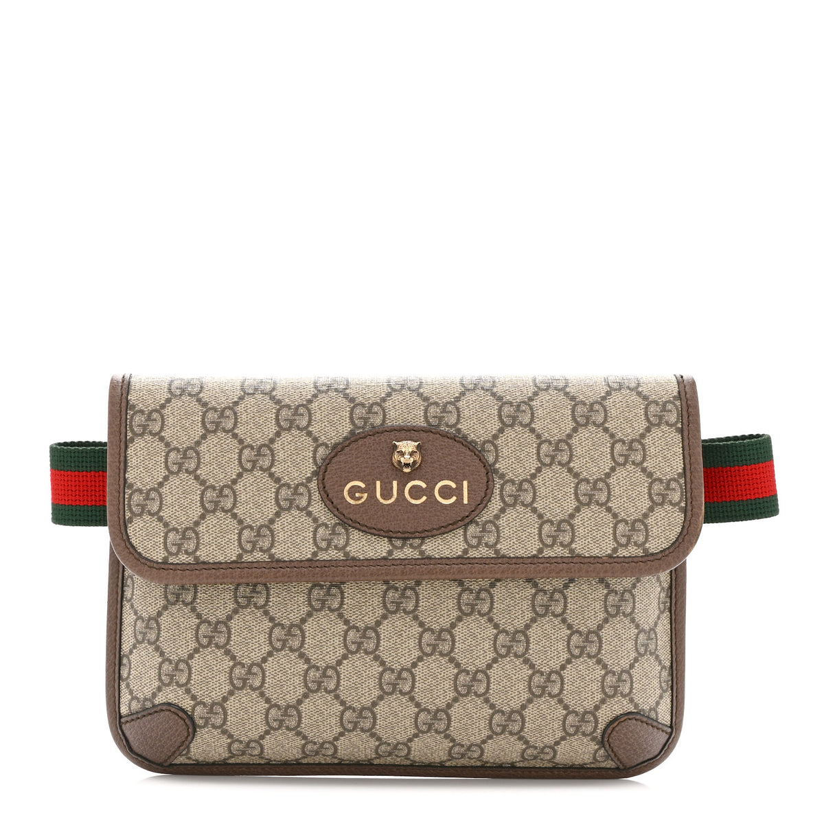 Gucci GG Supreme Monogram Neo Vintage Web Belt Bag Brown 1 of 11