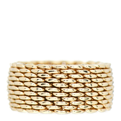 Tiffany 18K Yellow Gold Wide Somerset Mesh Ring 55 7.25 3 of 4