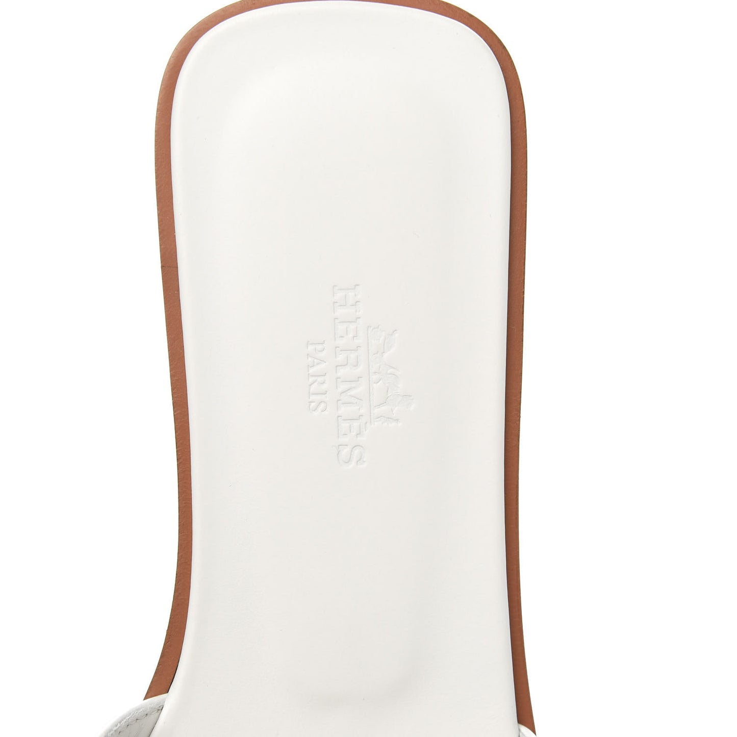 Box Calfskin Oran Sandals 37 White