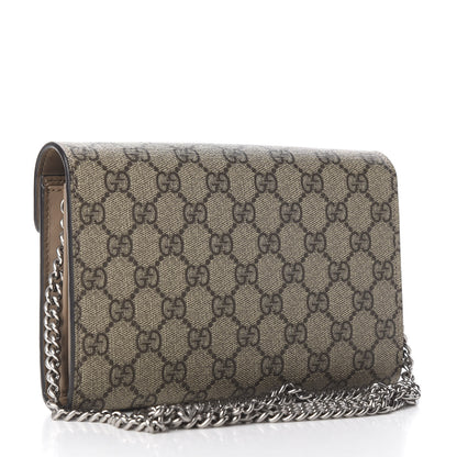 Gucci GG Supreme Monogram Mini Dionysus Chain Wallet Beige Taupe 2 of 9