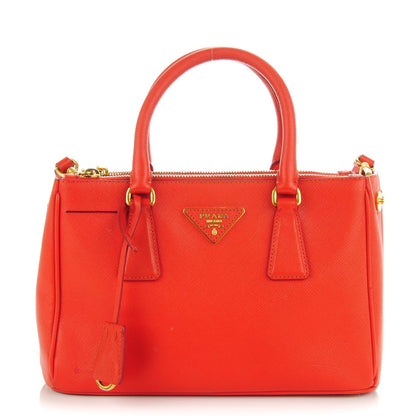 Prada Saffiano Mini Galleria Double Zip Tote Lacca 1 of 10
