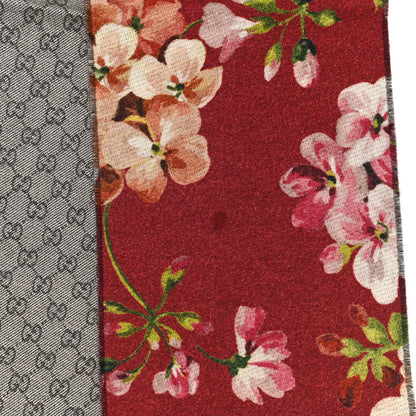 Gucci Wool GG Monogram Miniorophin Scarf Lacquer Pink 5 of 5