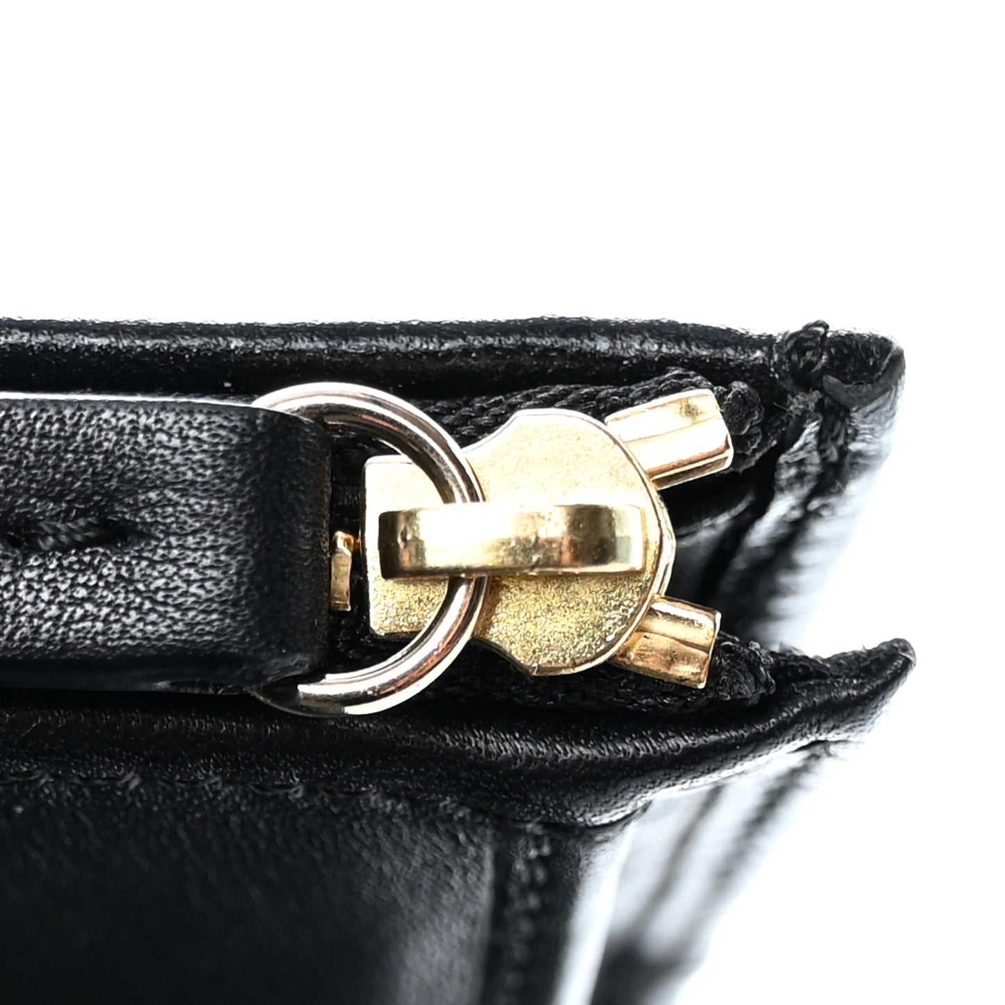 Bridle Calfskin House Check Medium Leighton Wallet Black