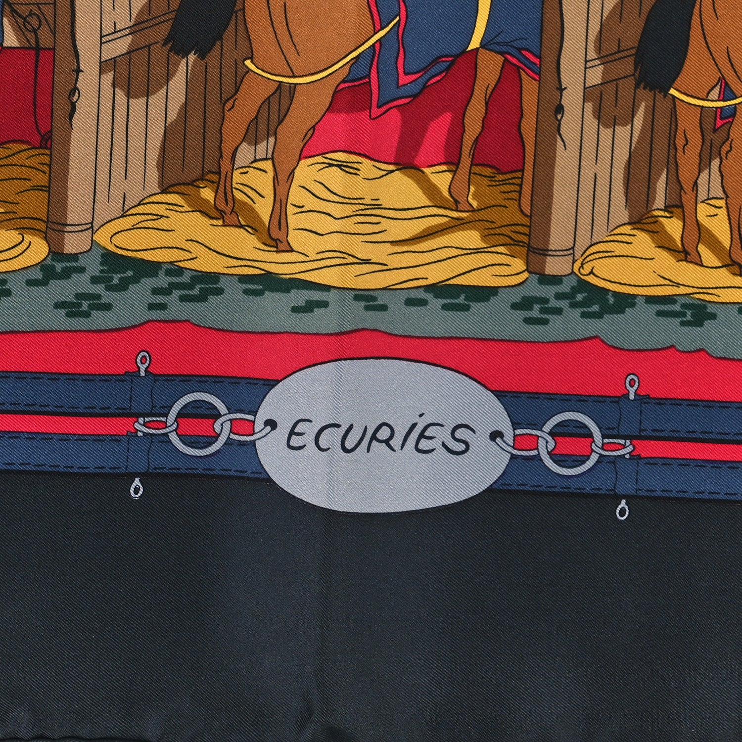 Hermes Silk Ecuries Scarf 90 4 of 4