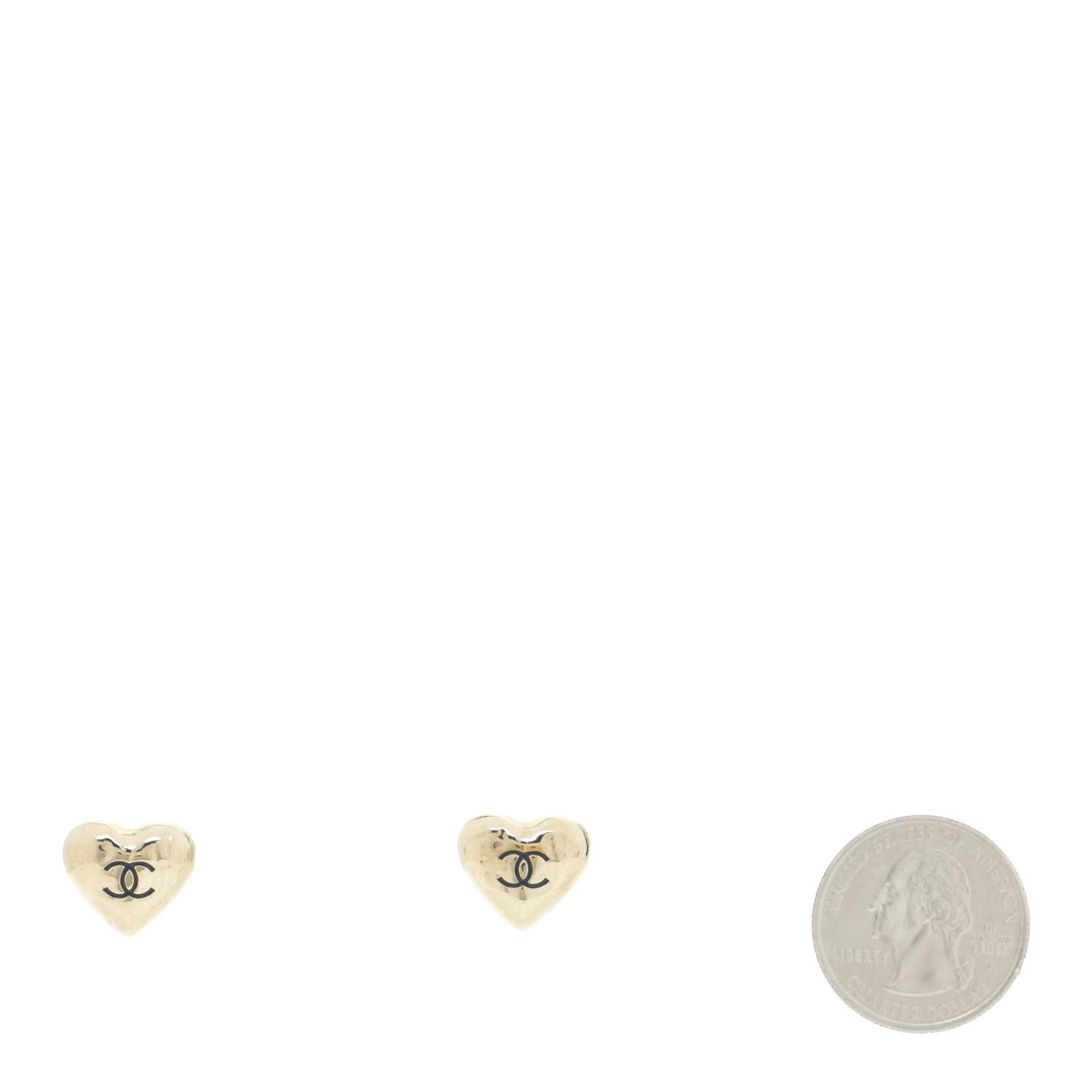 CC Heart Earrings Gold