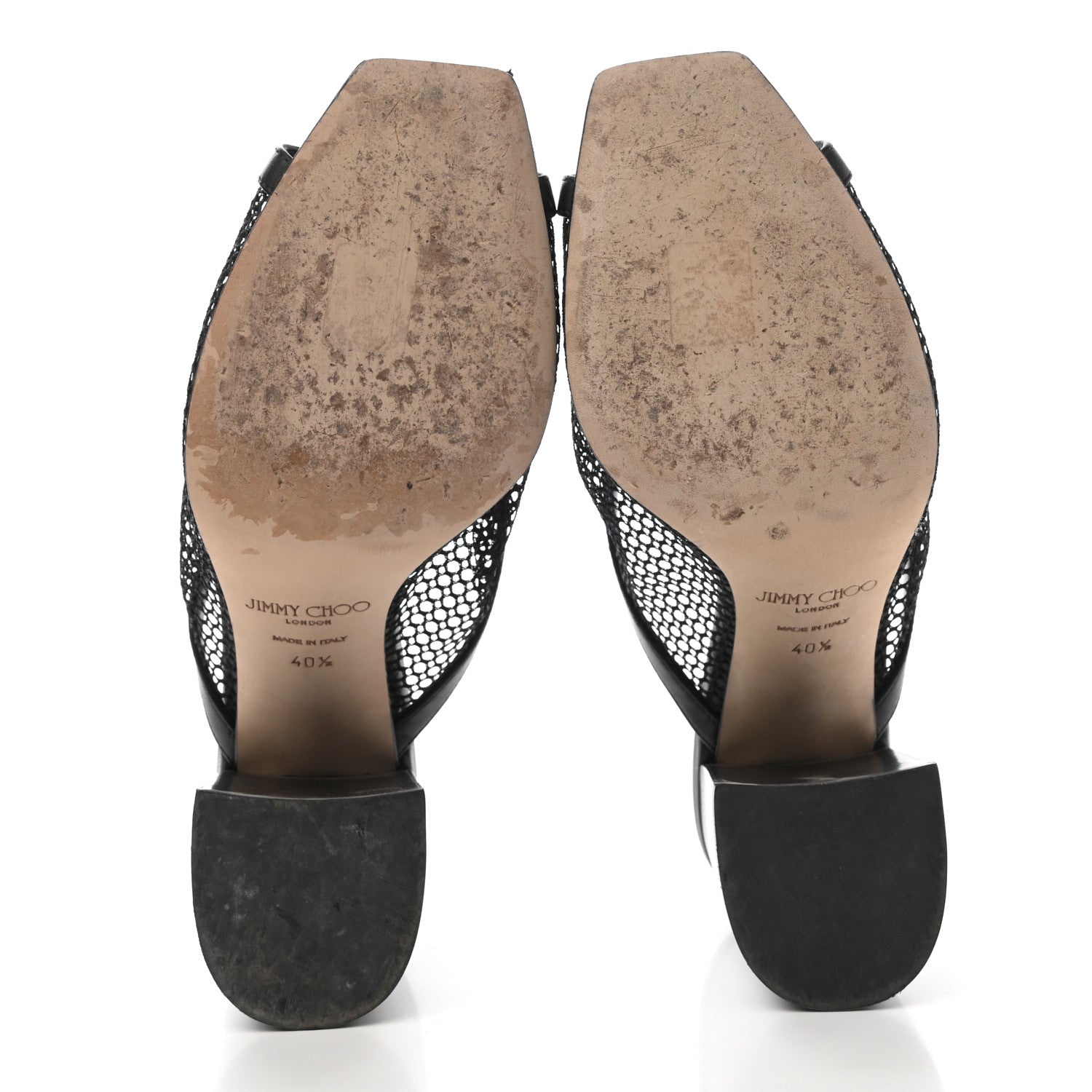 Jimmy Choo Net Nappa Joud 85 Mule Sandals 40.5 Black 5 of 8