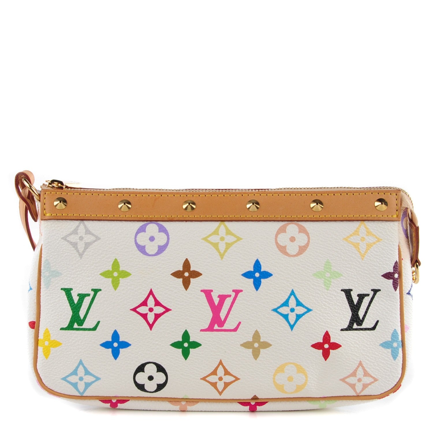 Louis Vuitton Monogram Multicolor Pochette Accessories White 1 of 9