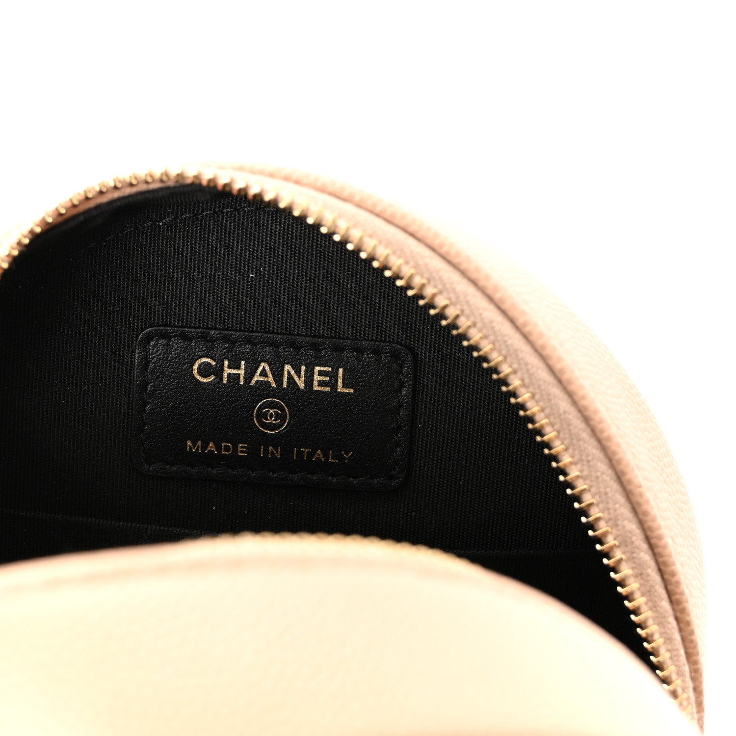 Chanel Caviar Quilted Round Filigree Crossbody Beige Black 6 of 10
