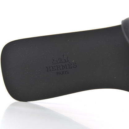 Hermes Rubber Aloha Sandals 38 Black 7 of 8