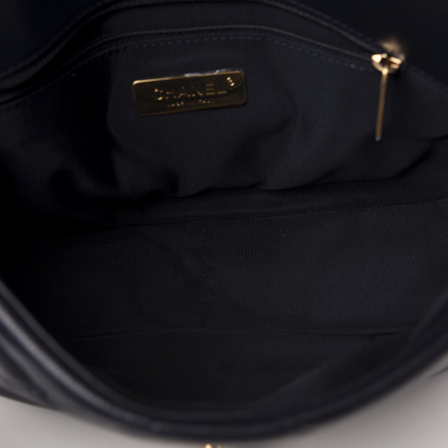 Chanel Goatskin Quilted Medium Chanel 19 Flap Navy Blue 5 of 10