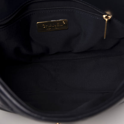 Chanel Goatskin Quilted Medium Chanel 19 Flap Navy Blue 5 of 10
