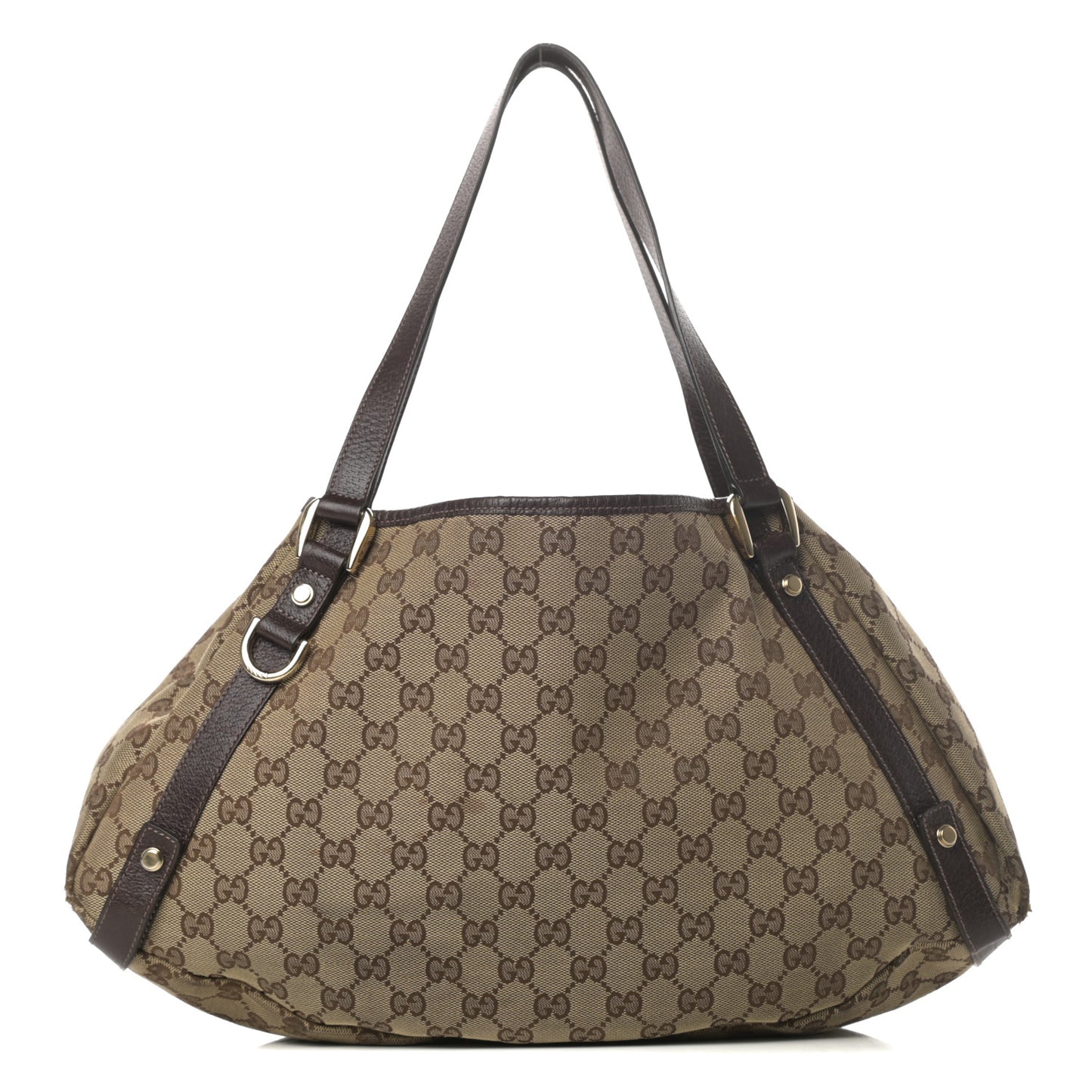 Monogram Medium Abbey Shoulder Bag Dark Brown