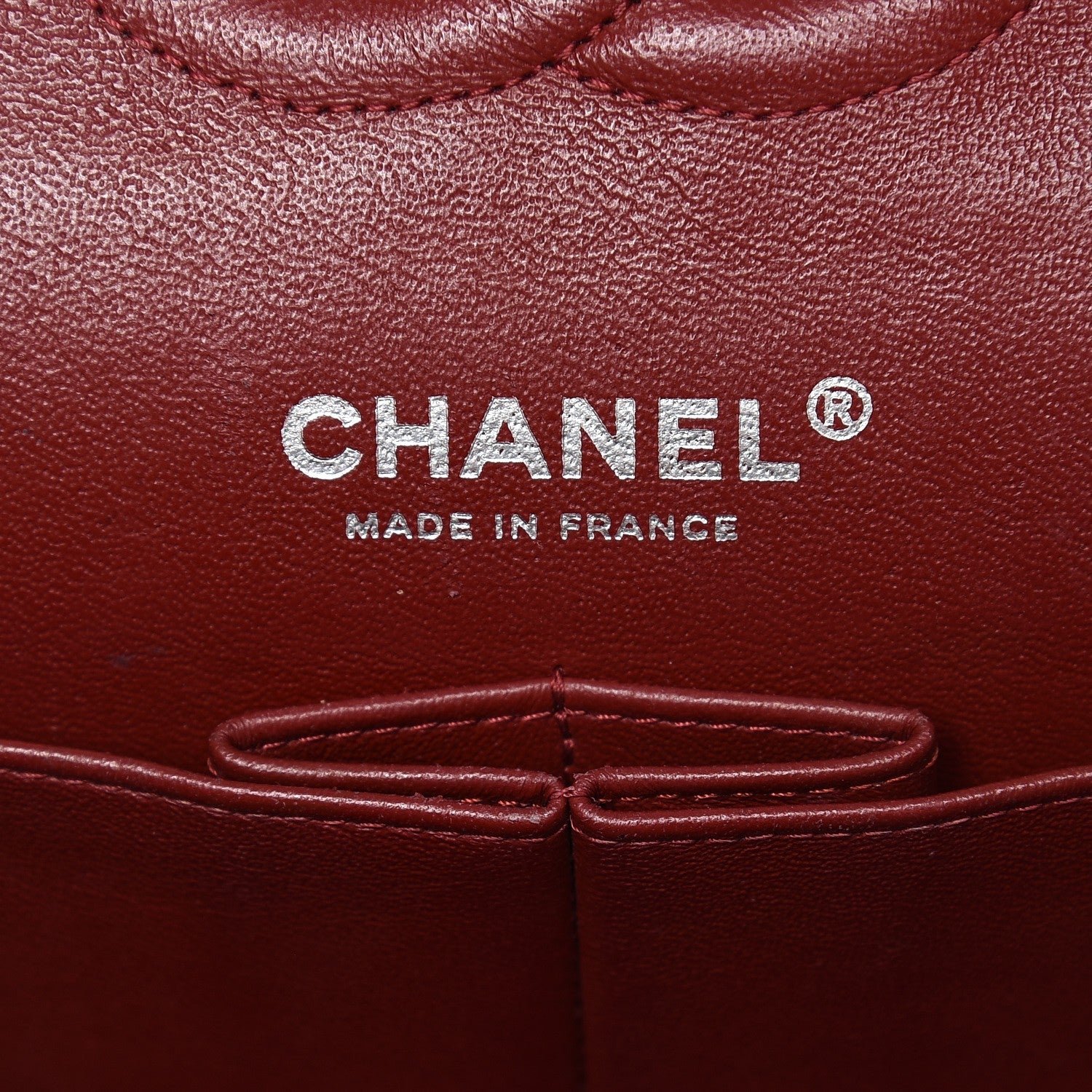 Chanel Caviar Quilted Medium Double Flap Dark Red 7 of 11
