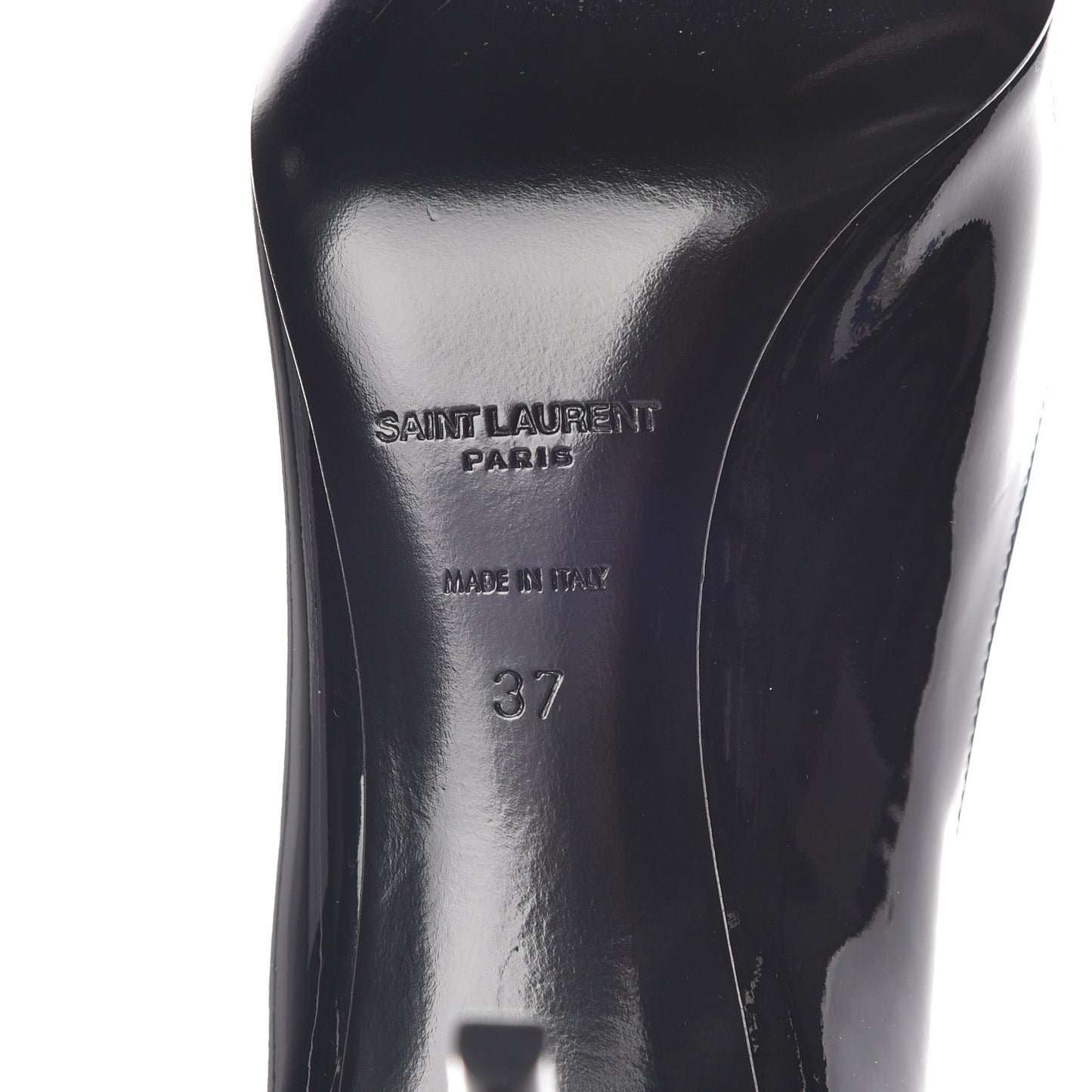 Patent Calfskin Zoe 85 Pumps 37 Black
