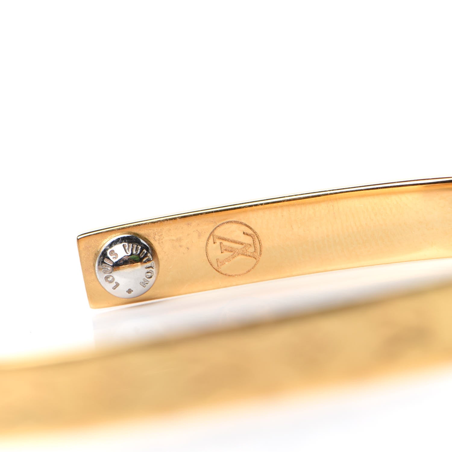 Louis Vuitton Nanogram Hoop Earrings Gold 5 of 5
