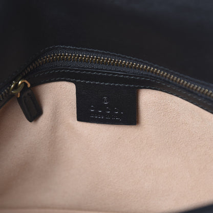 Gucci Calfskin Matelasse Studded Small Pearly GG Marmont Shoulder Bag Black 7 of 8