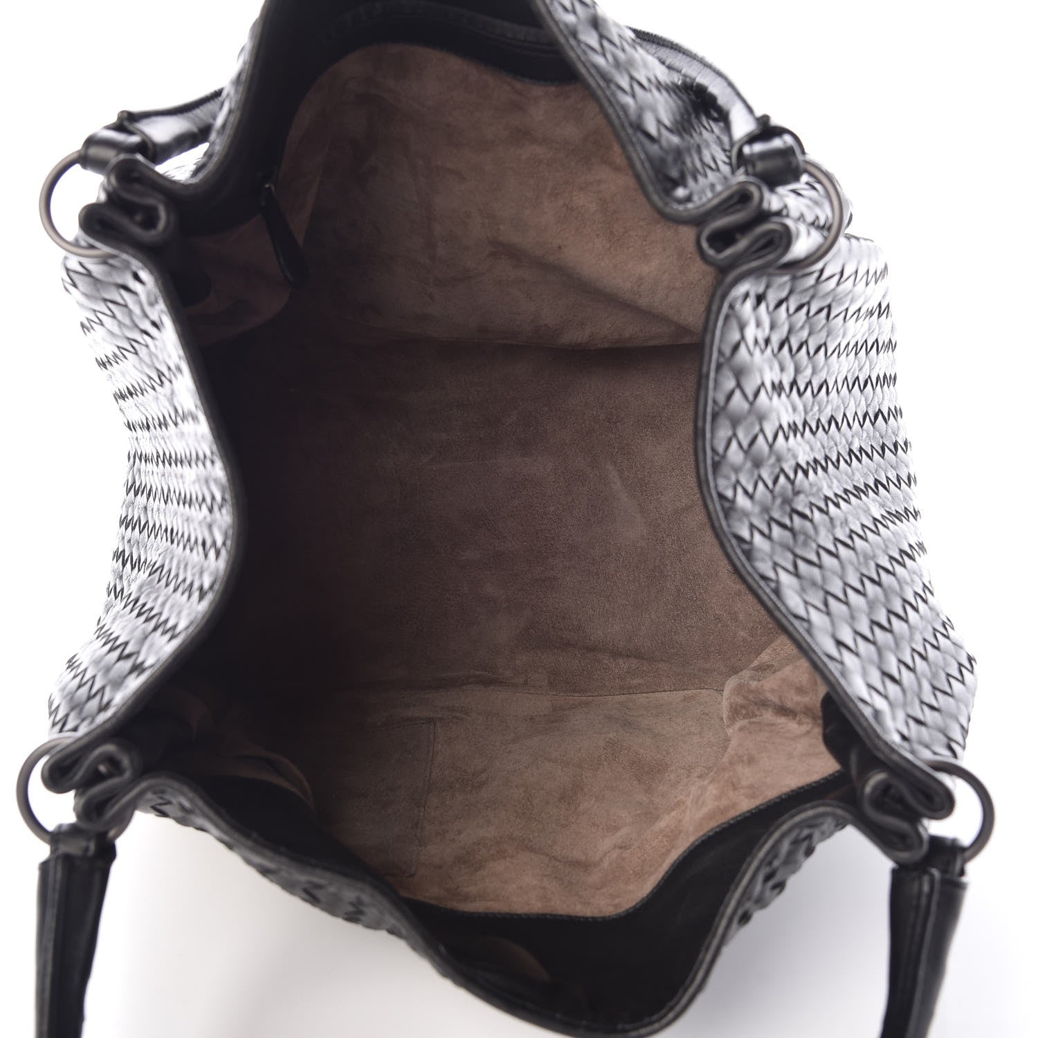 Bottega Veneta Nappa Intrecciato Parachute Bag Black 5 of 14