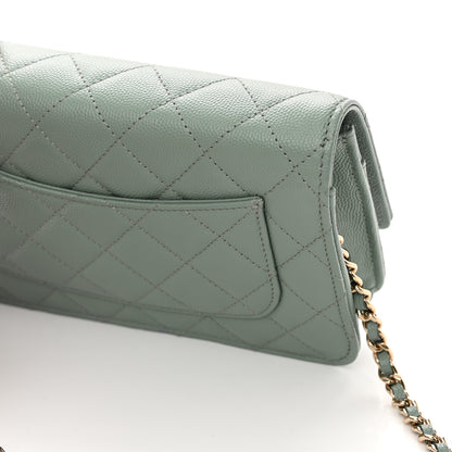 Chanel Caviar Quilted Wallet On Chain WOC Dark Green 16 of 16