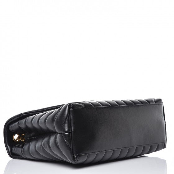 Saint Laurent Calfskin Y Quilted Monogram Medium Loulou Chain Satchel Black 4 of 8
