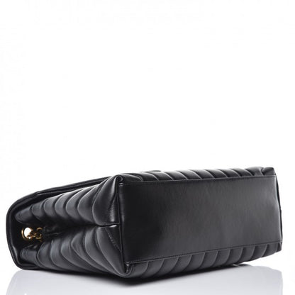 Saint Laurent Calfskin Y Quilted Monogram Medium Loulou Chain Satchel Black 4 of 8
