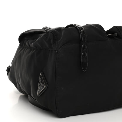 Prada Nylon New Vela Monochrome Studded Backpack Black 8 of 9