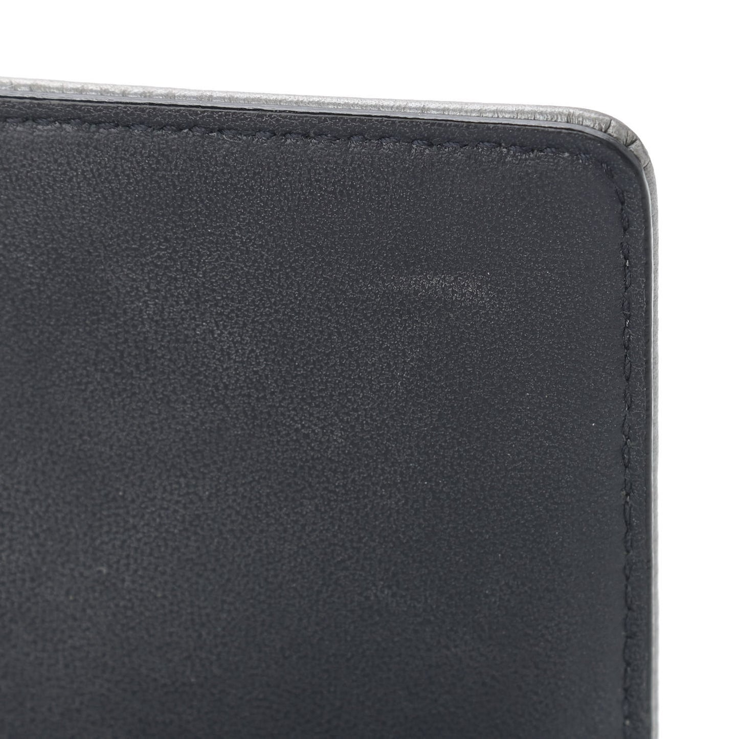 Metallic Grained Calfskin Baby Diorama Flap Bag Grey