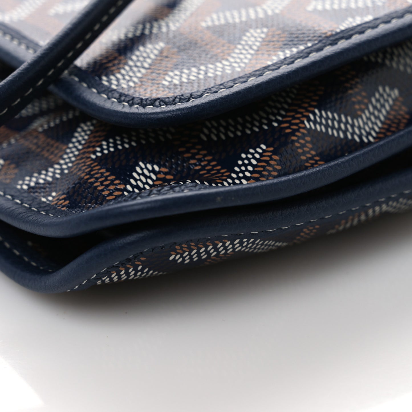 Goyardine Plumet Wallet Clutch Navy Navy