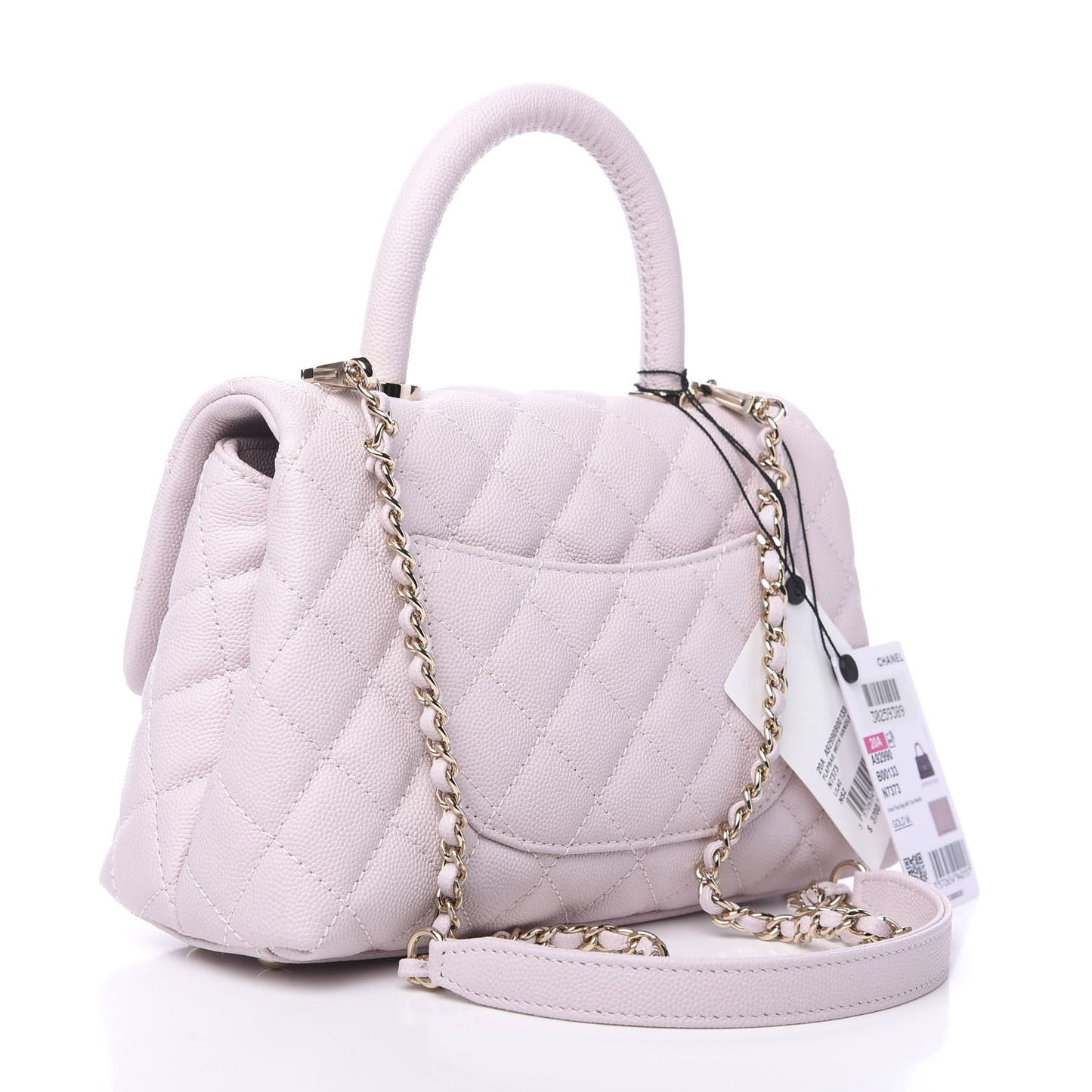 Caviar Quilted Mini Coco Handle Flap Lilas Lilac