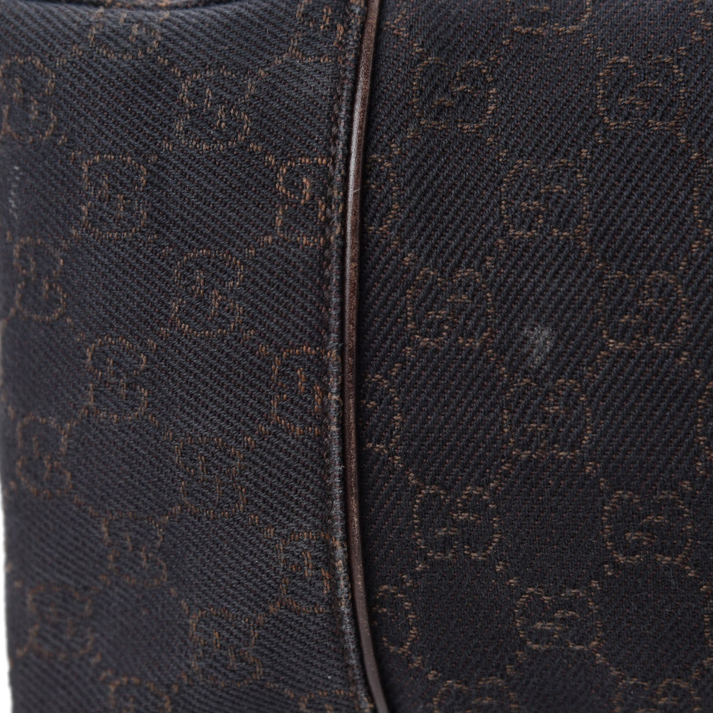 Canvas Monogram Shoulder Bag Brown