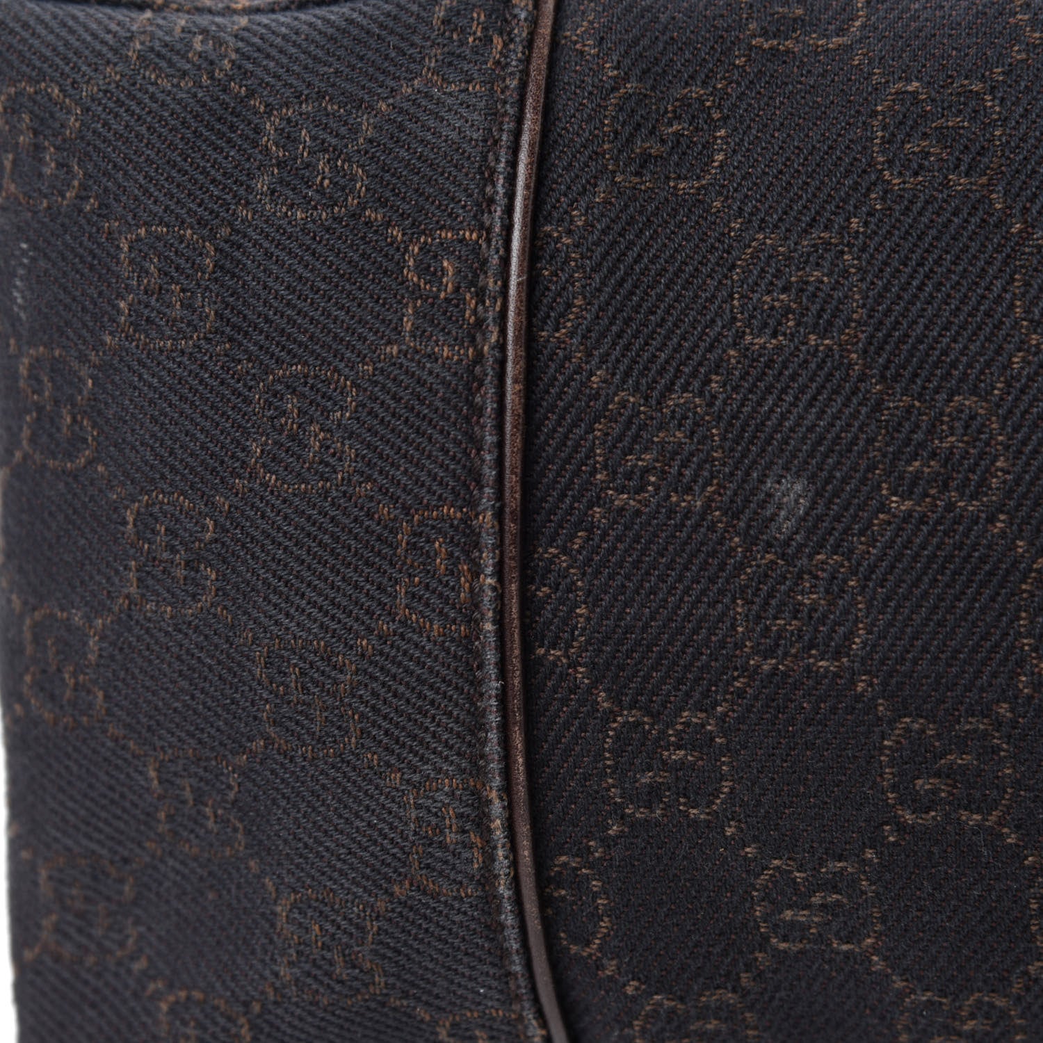 Gucci Canvas Monogram Shoulder Bag Brown 9 of 14