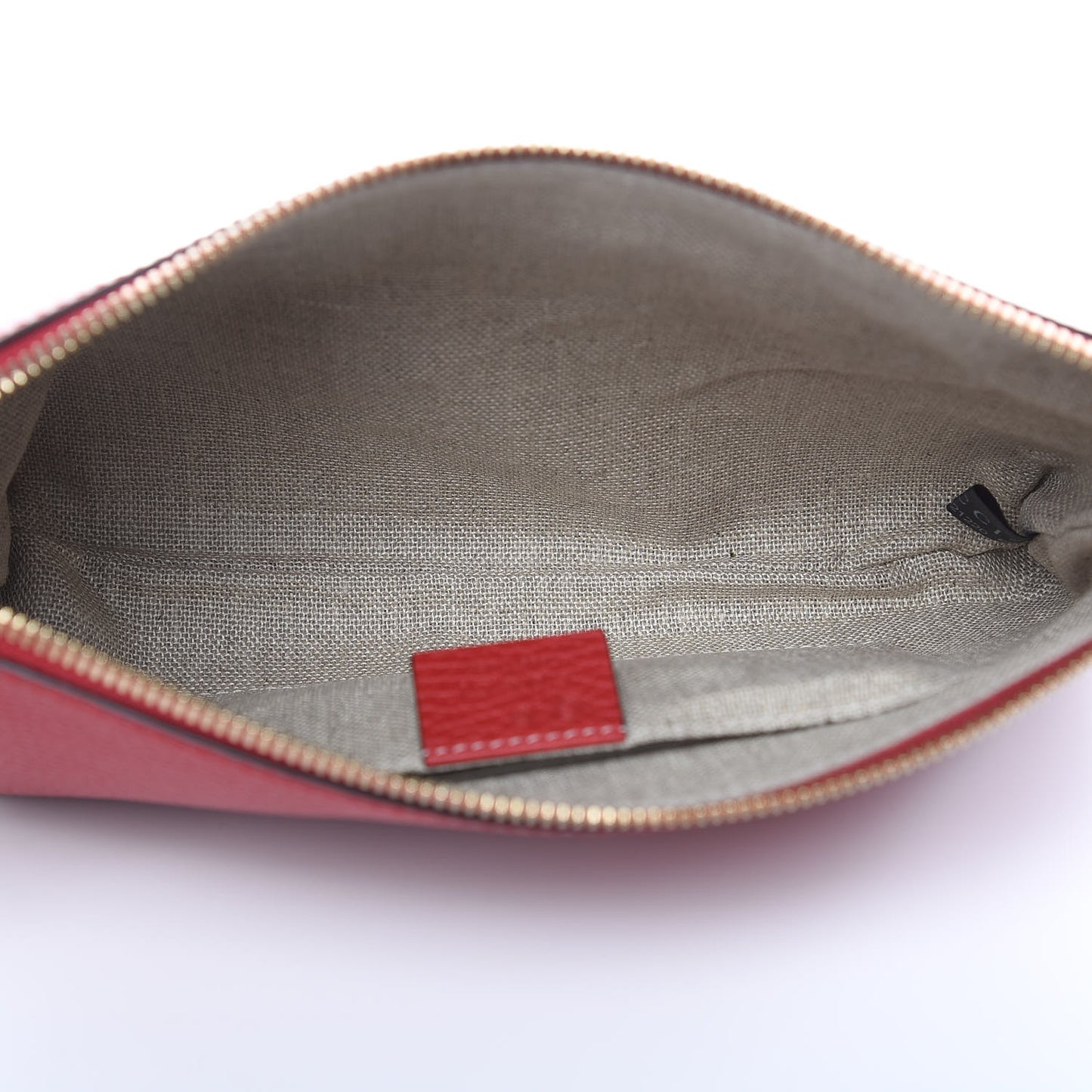 Calfskin Bamboo Clutch Red