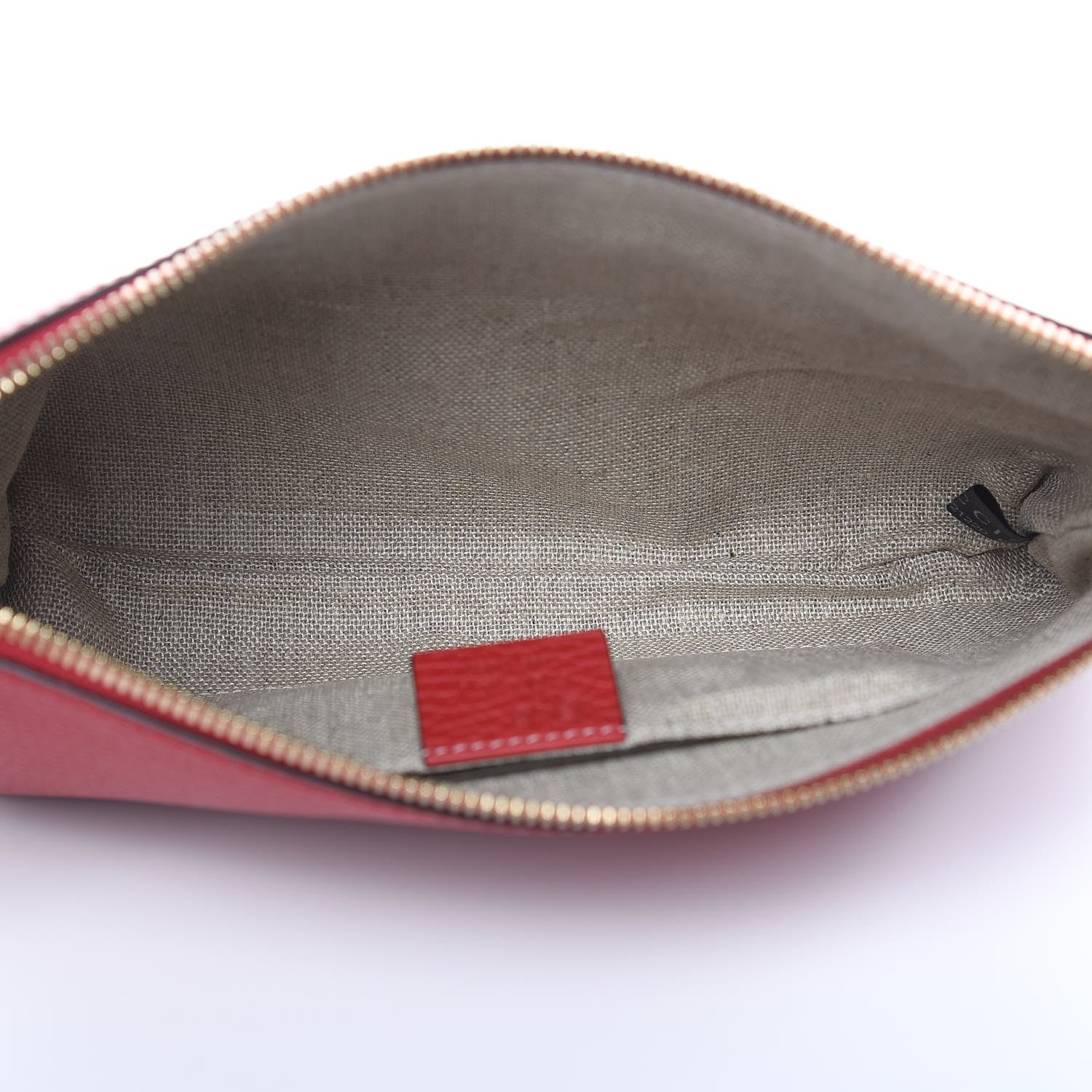 Gucci Calfskin Bamboo Clutch Red 5 of 9